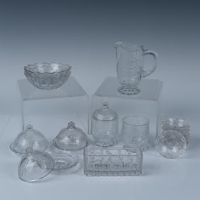 15pc Children's Sowerby Glass Drinkware, Nursery Rhyme