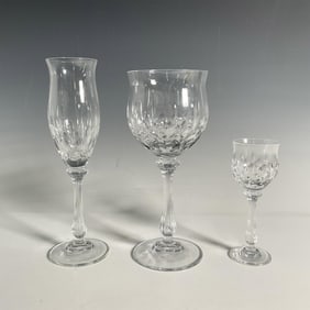 3pc Mikasa Crystal Glasses, Normandy