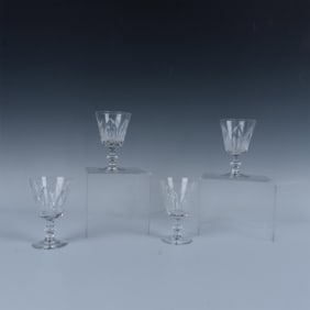 4pc Royal Leerdam Crystal Liquor Cocktail Glasses, Gothic