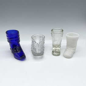 4pc Vintage Glass Toothpick Holders