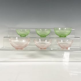 6pc Hazel Atlas Glass Childs Nesting Mixing Bowls