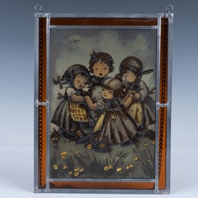 Goebel Hummel Hand Painted Glass, Signed