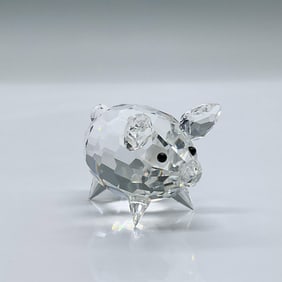 Swarovski Crystal Figurine, Pig Medium Crystal Tail Rare