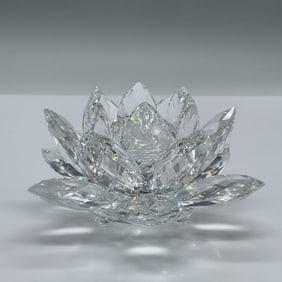 Swarovski Crystal Candle Holder, Waterlily Large