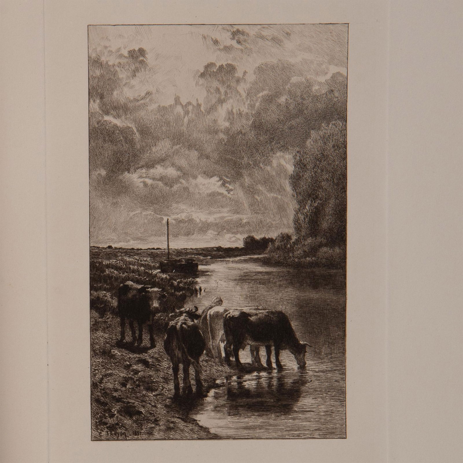 Constant Troyon (Aft.) Original Etching on Wove Paper (1 of 4)