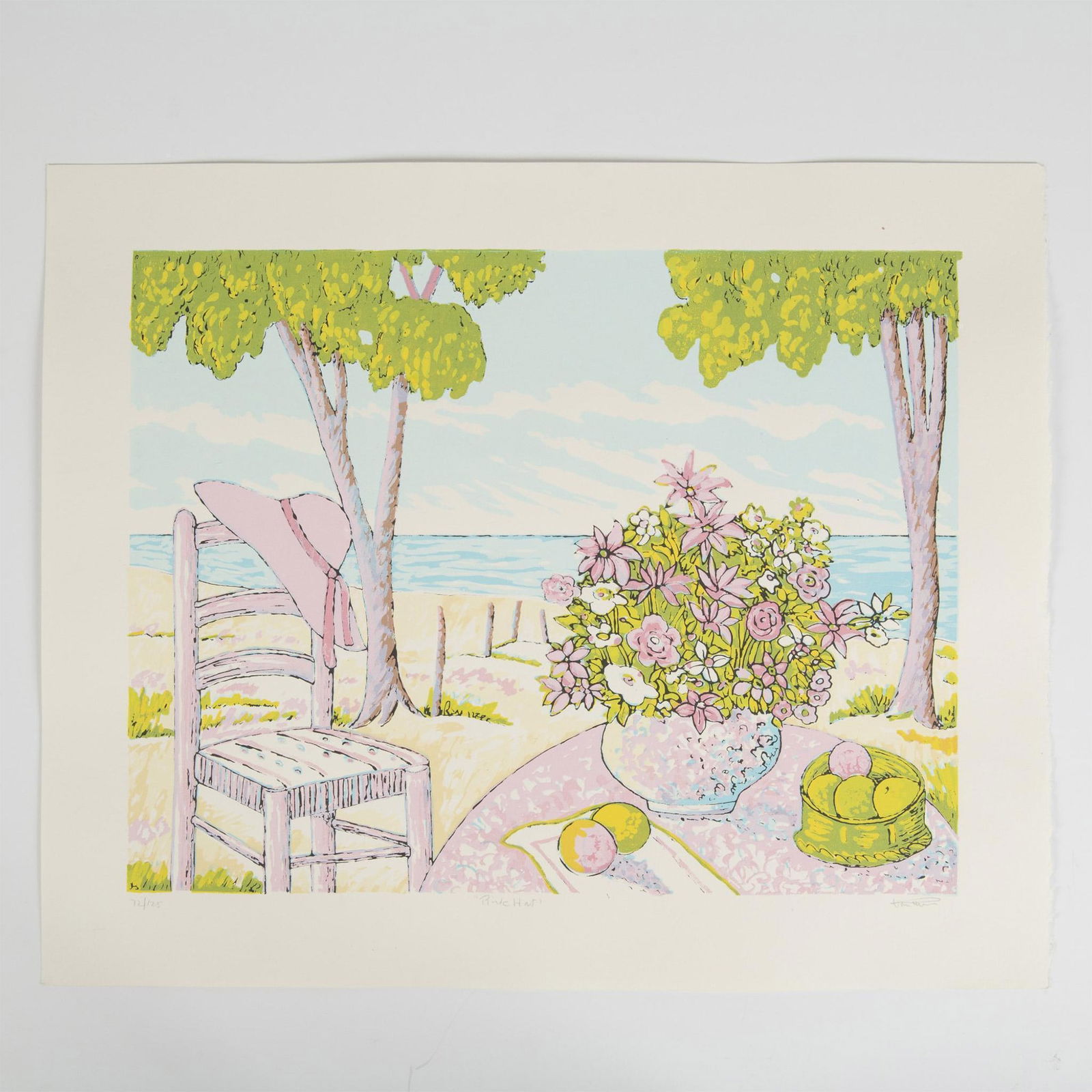 Lloyd Van Pitterson, Original Serigraph, Pink Hat, Signed (1 of 6)