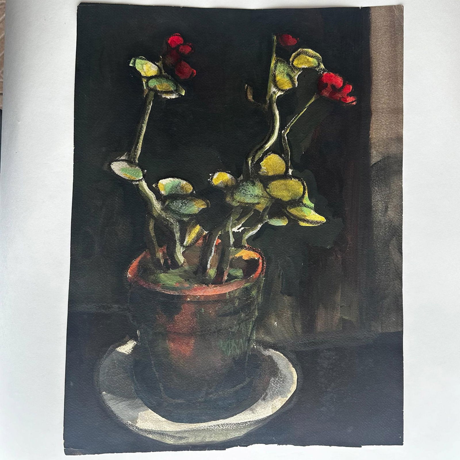 Vincent Drennan (Attr.) Original Gouache on Paper, Signed (1 of 3)