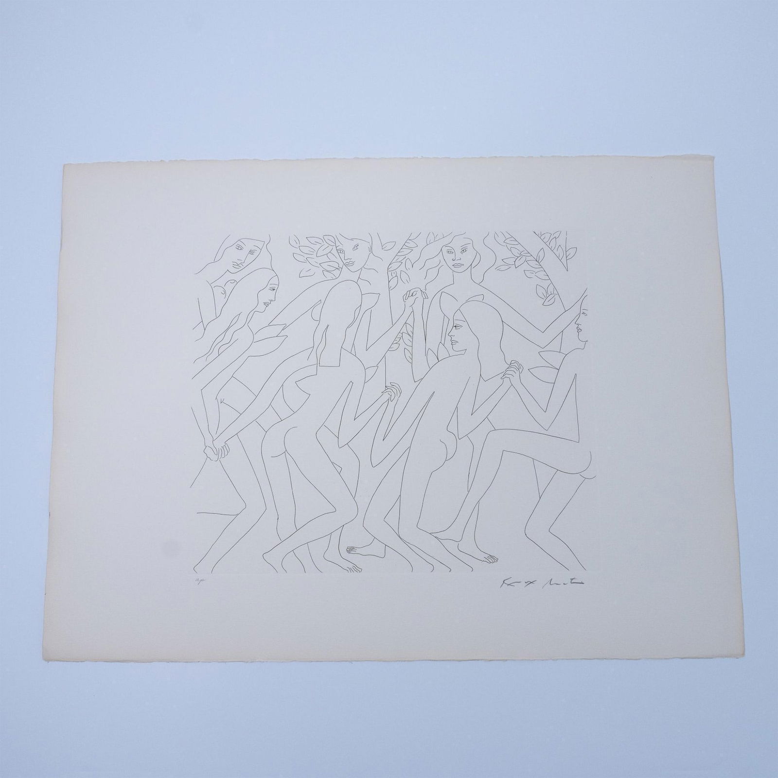 Knox Martin, Original Etching on Paper, Signed (1 of 5)