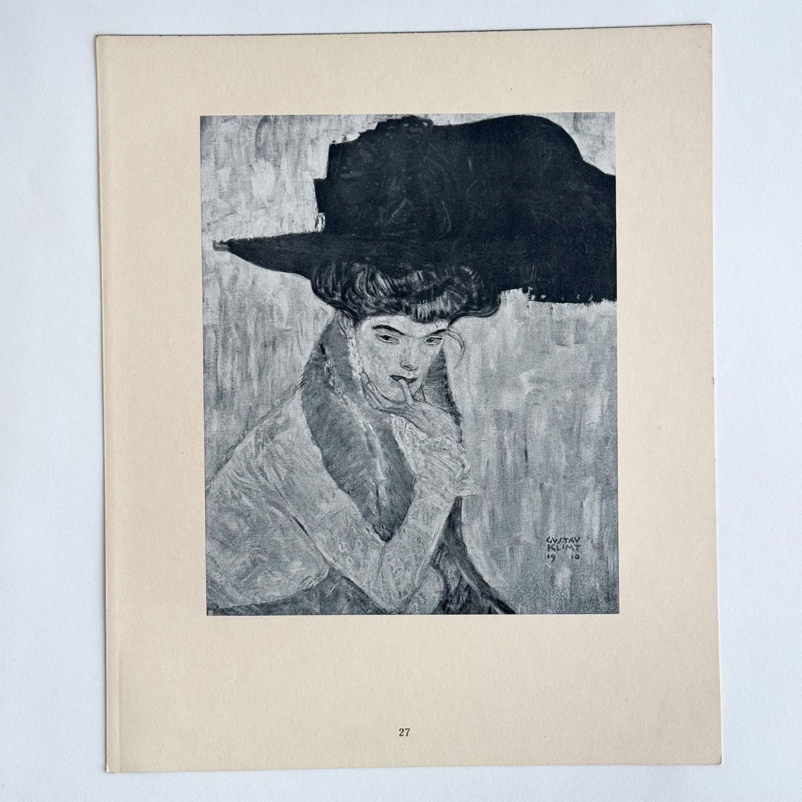 Gustav Klimt (After) Antique Art Nouveau Collotype on Paper (1 of 4)