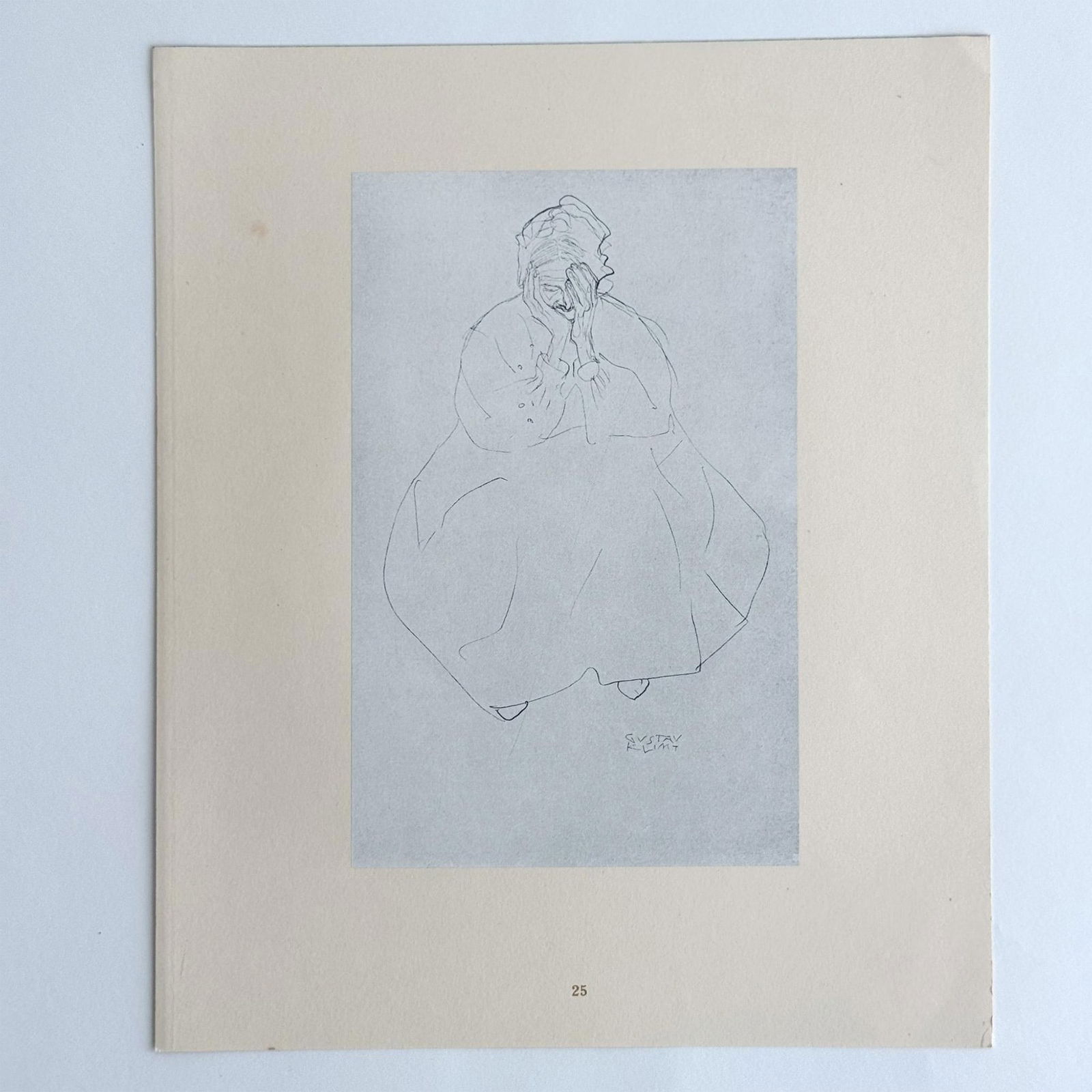 Gustav Klimt (After) Antique Art Nouveau Collotype on Paper (1 of 3)