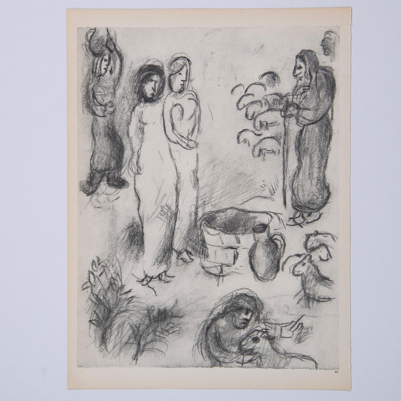 Marc Chagall (Aft.) Monochrome Heliogravures on Velin Paper (1 of 5)