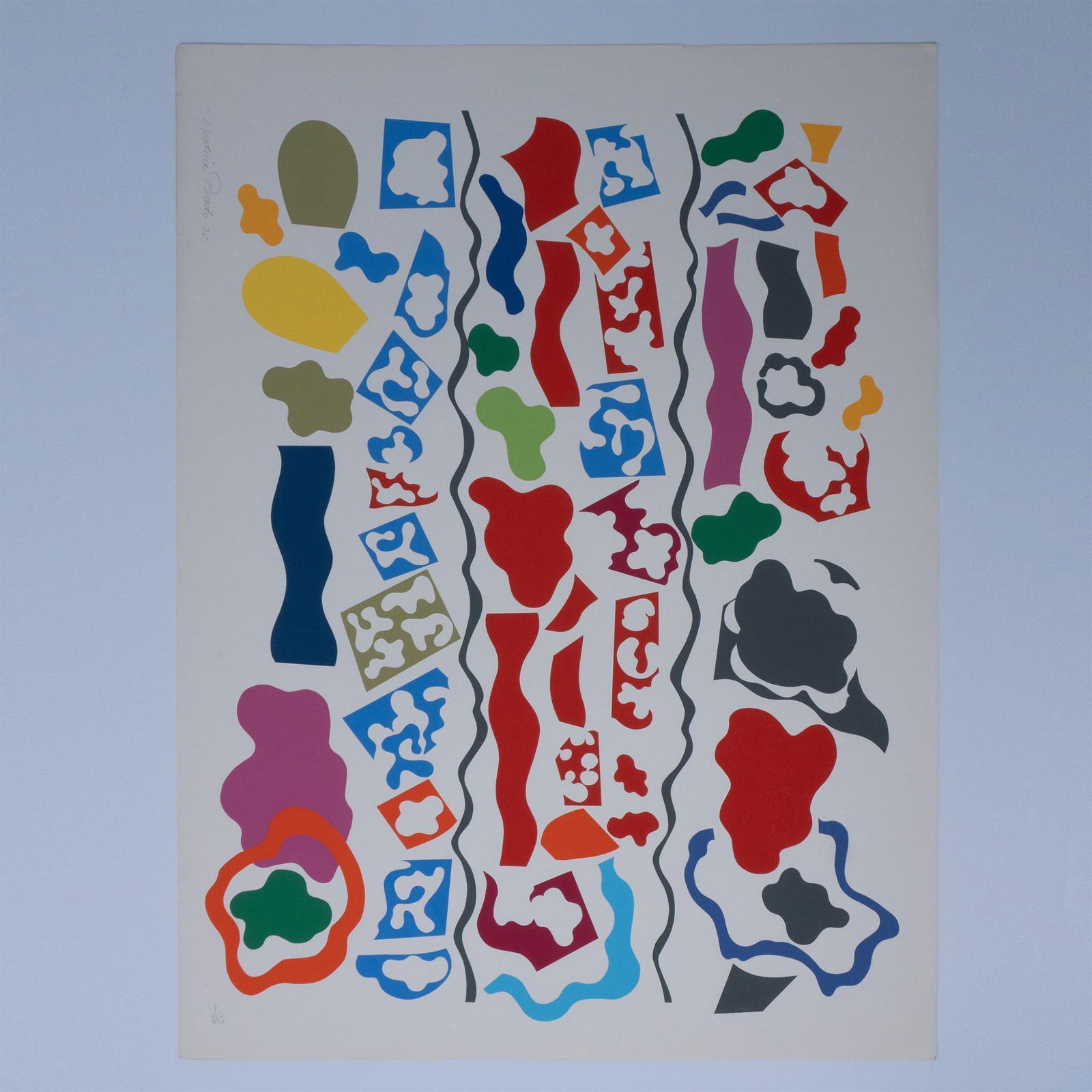 Nadine Prado, Original Serigraph on Paper, Seascape, Signed (1 of 4)