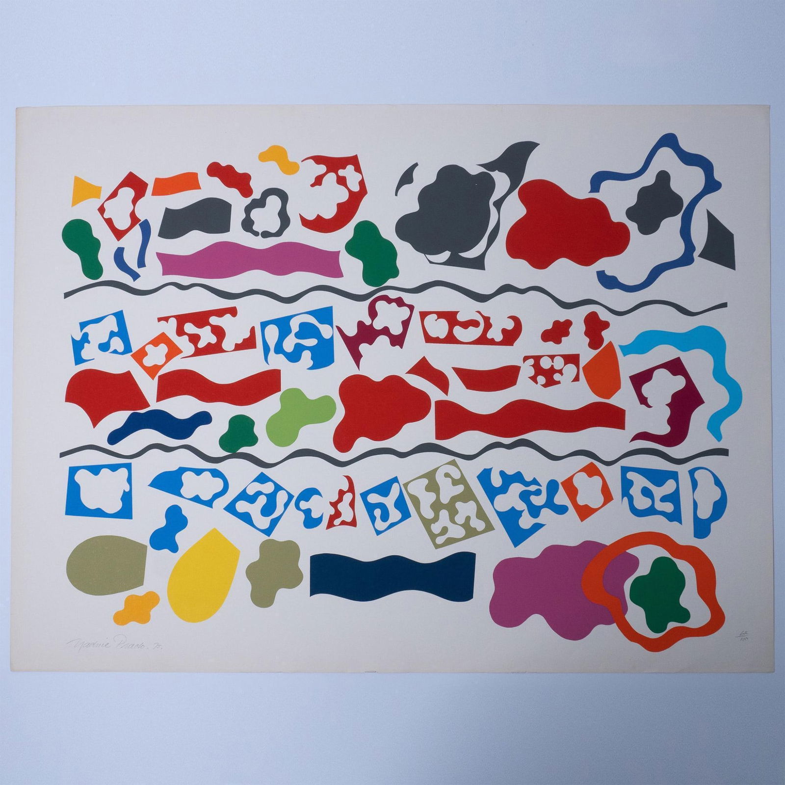 Nadine Prado, Original Serigraph on Paper, Seascape, Signed (1 of 4)