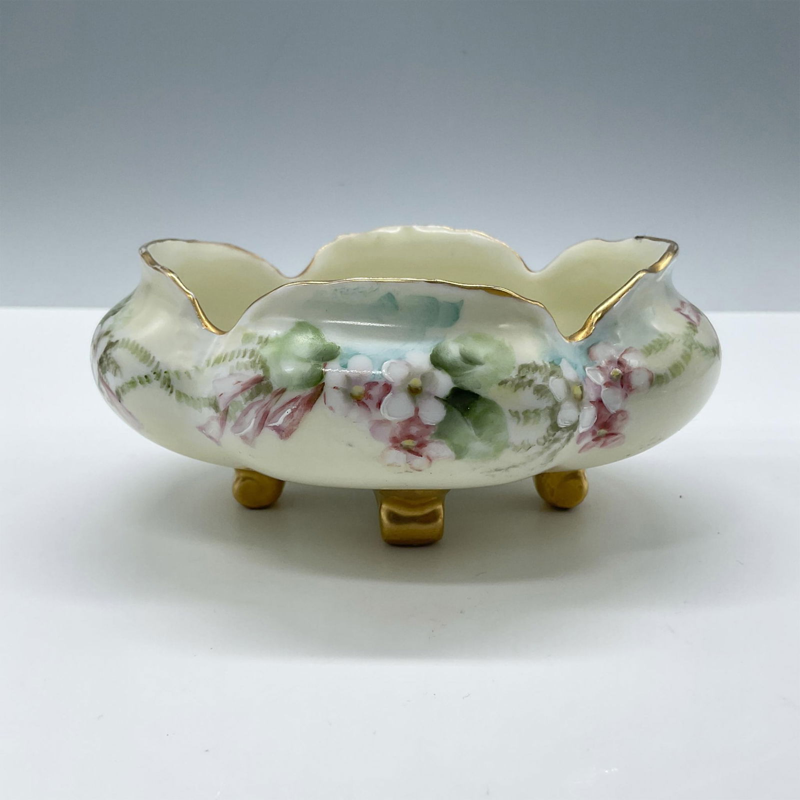 Hand Painted Porcelain Candy Dish, Gilded (1 of 3)
