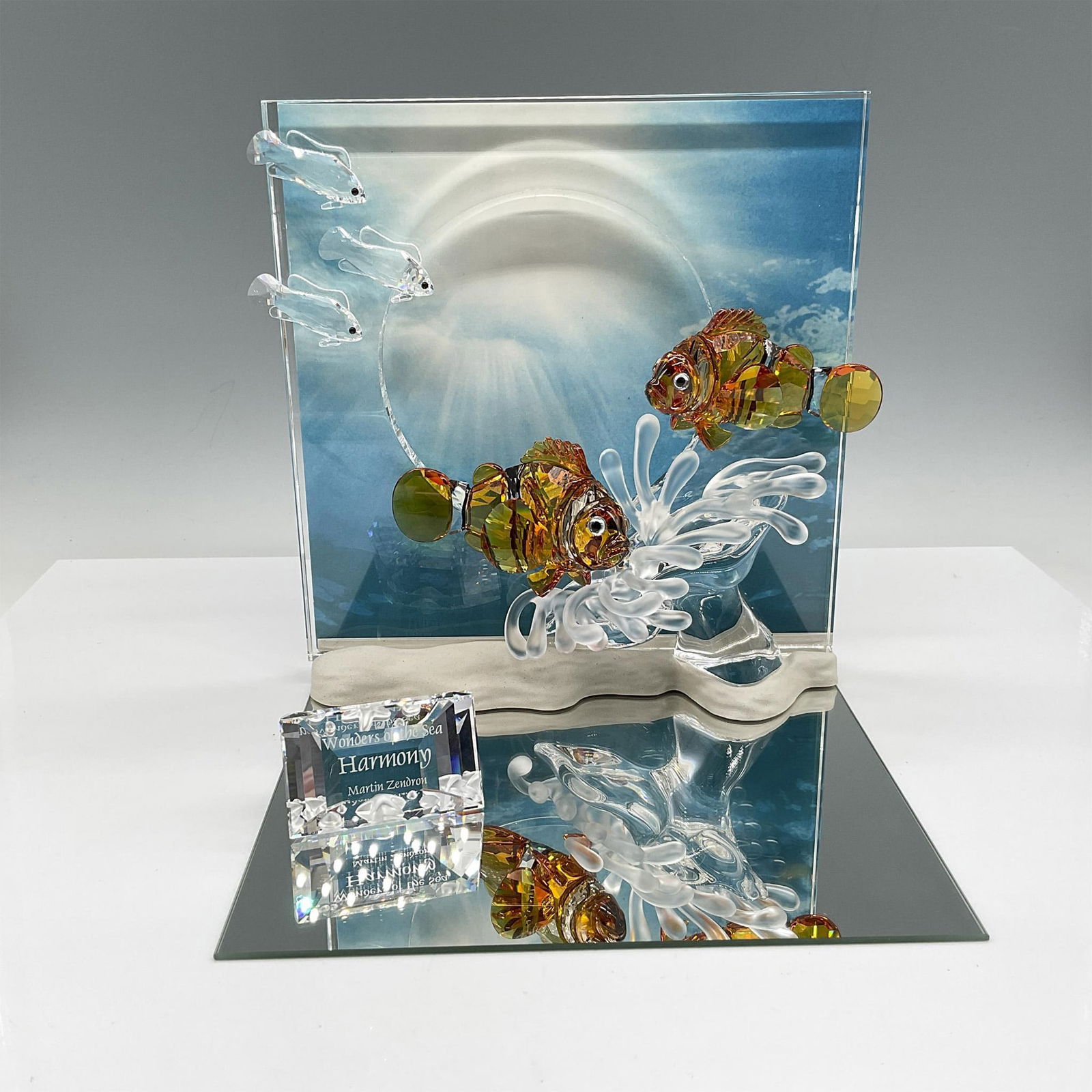 2pc Swarovski Crystal Sculpture, Wonders - Harmony + Plaque (1 of 3)