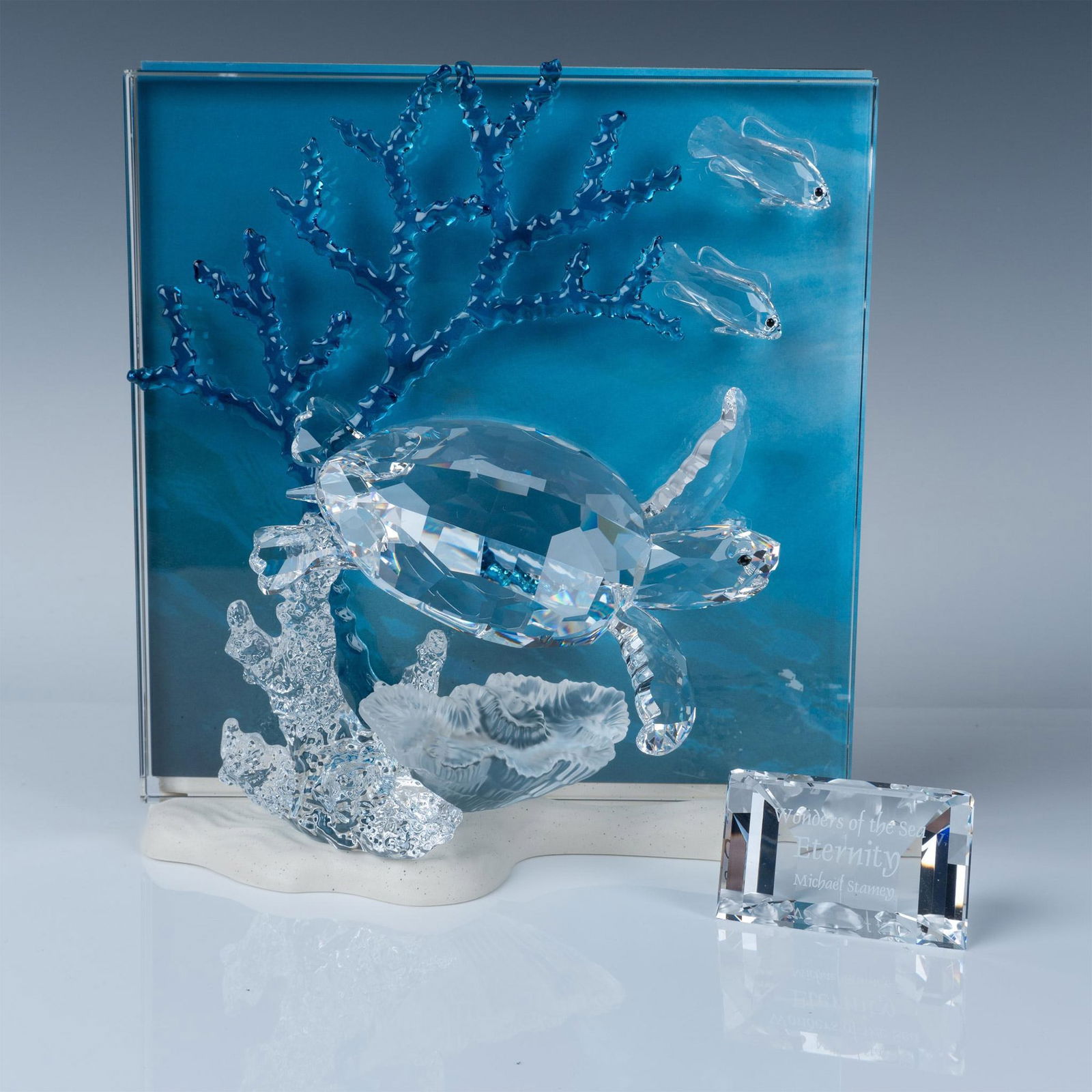 2pc Swarovski Crystal Sculpture + Plaque, Eternity (1 of 5)
