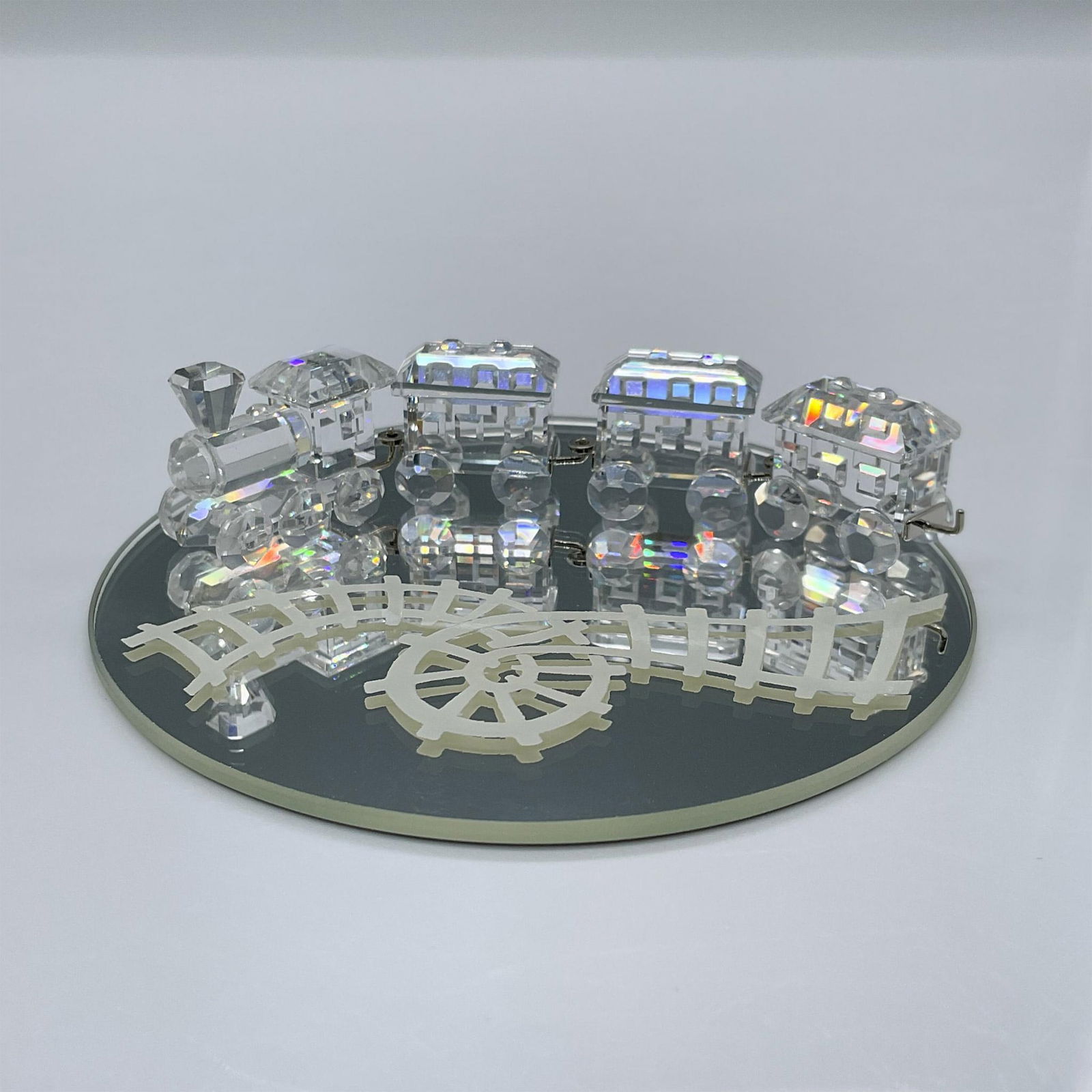 Swarovski Crystal Figurine, Train Set With Mirror (1 of 4)