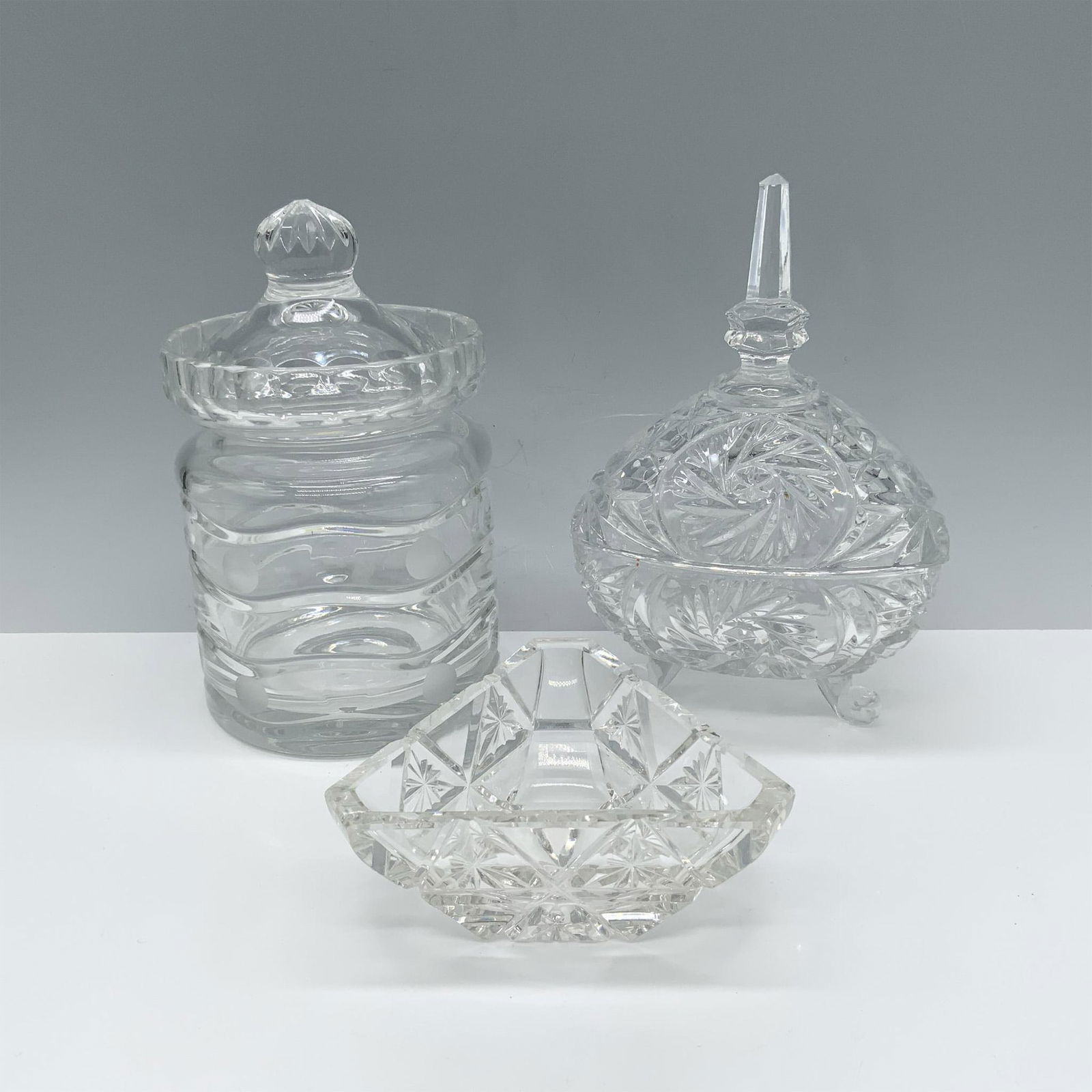 3pc Vintage Crystal Tableware (1 of 3)