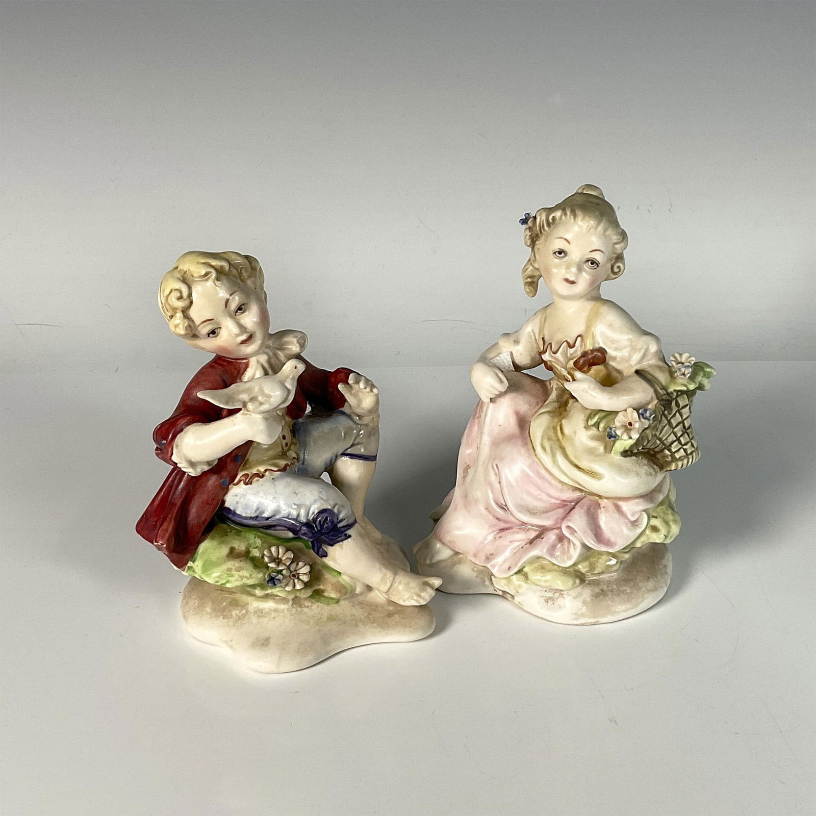 2pc Vintage Figurines of a Boy and Girl (1 of 3)