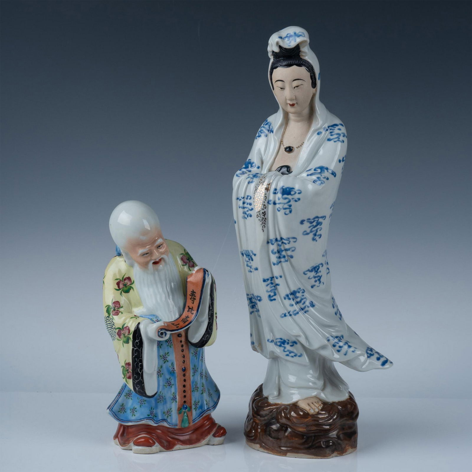 2pc Vintage Chinese Ceramic Figurines (1 of 6)