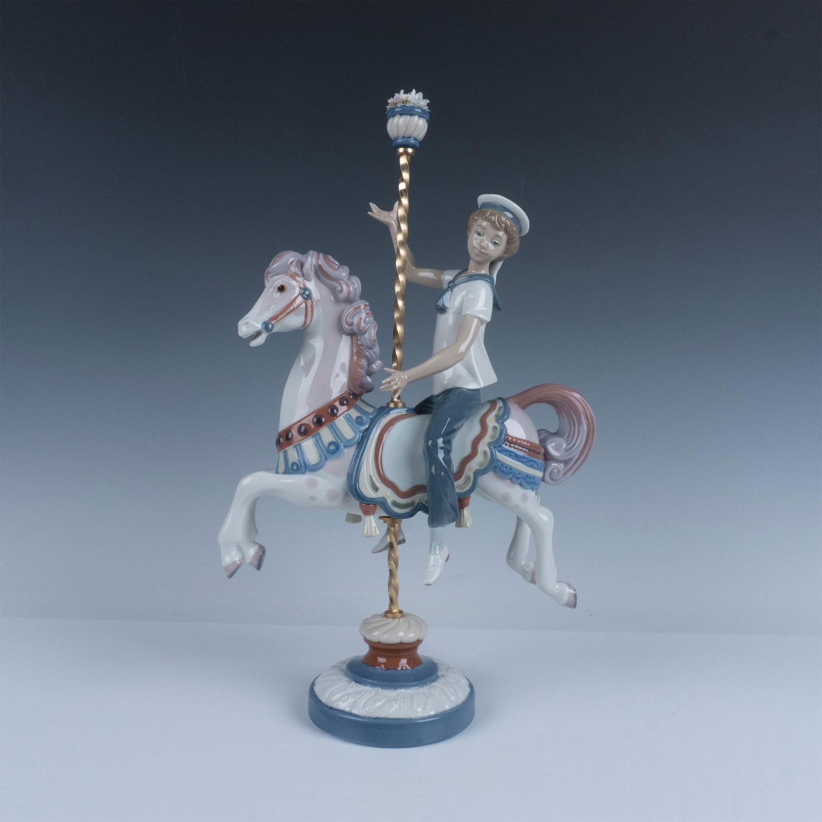 Lladro Porcelain Figurine, Boy On Carousel Horse 1001470 (1 of 7)