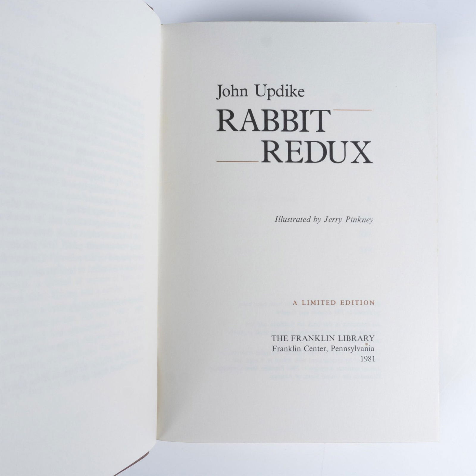 John Updike Signed, Ltd. Ed. Leather Bound Book, Rabbit Redux (1 of 8)