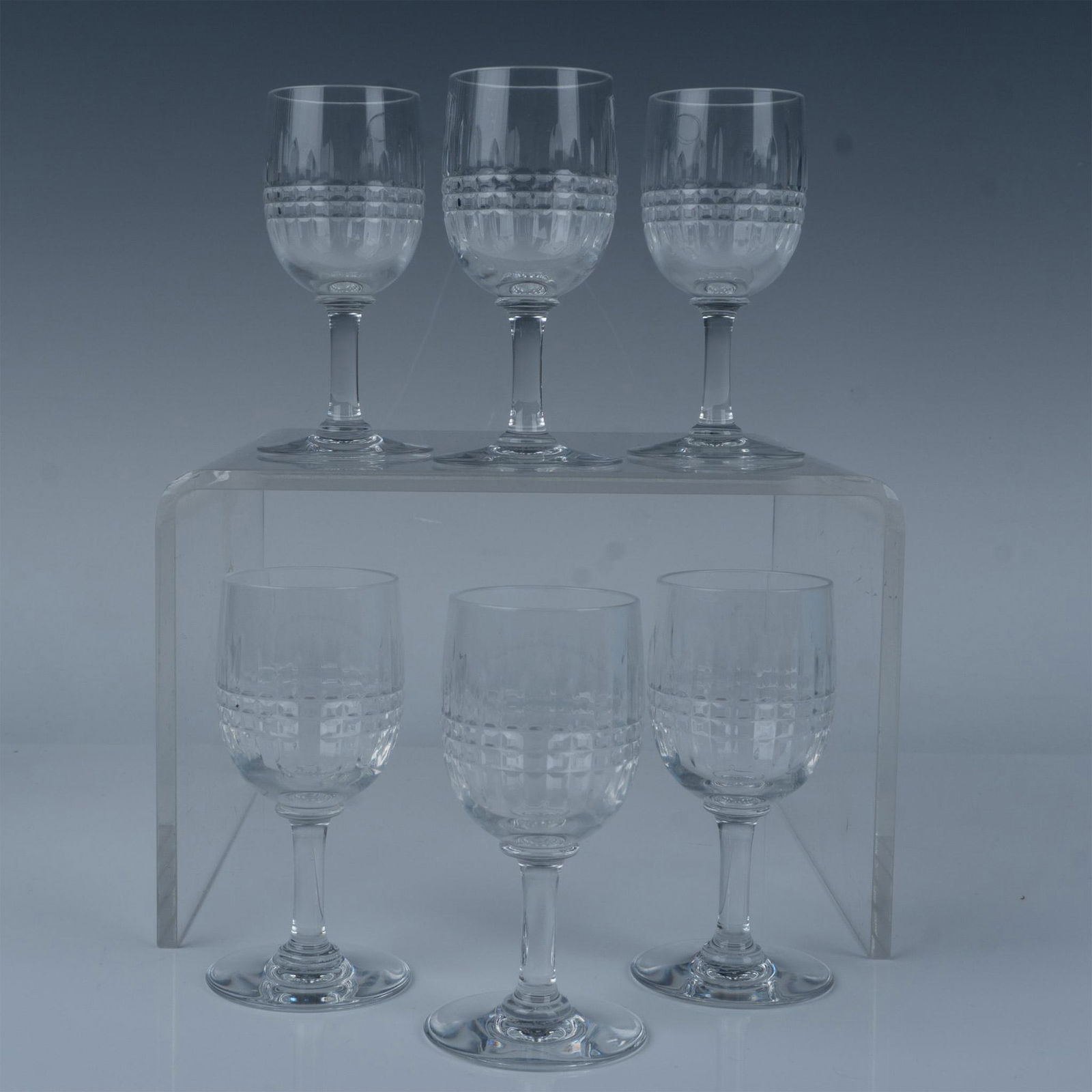 6pc Baccarat Crystal Cordial Glasses, Nancy Cut (1 of 5)