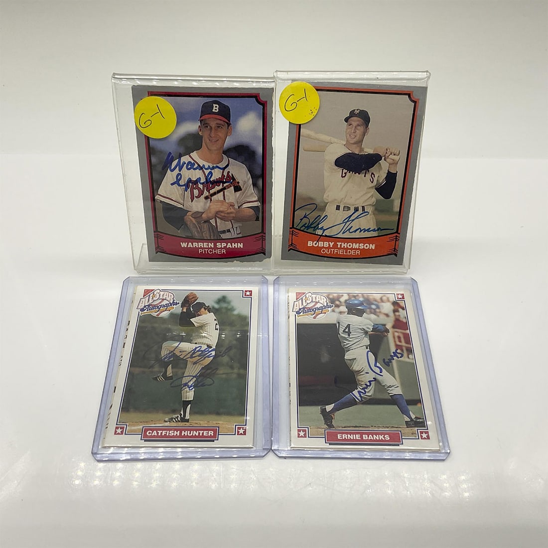 4pc Autographed Baseball Card Grouping (1 of 4)