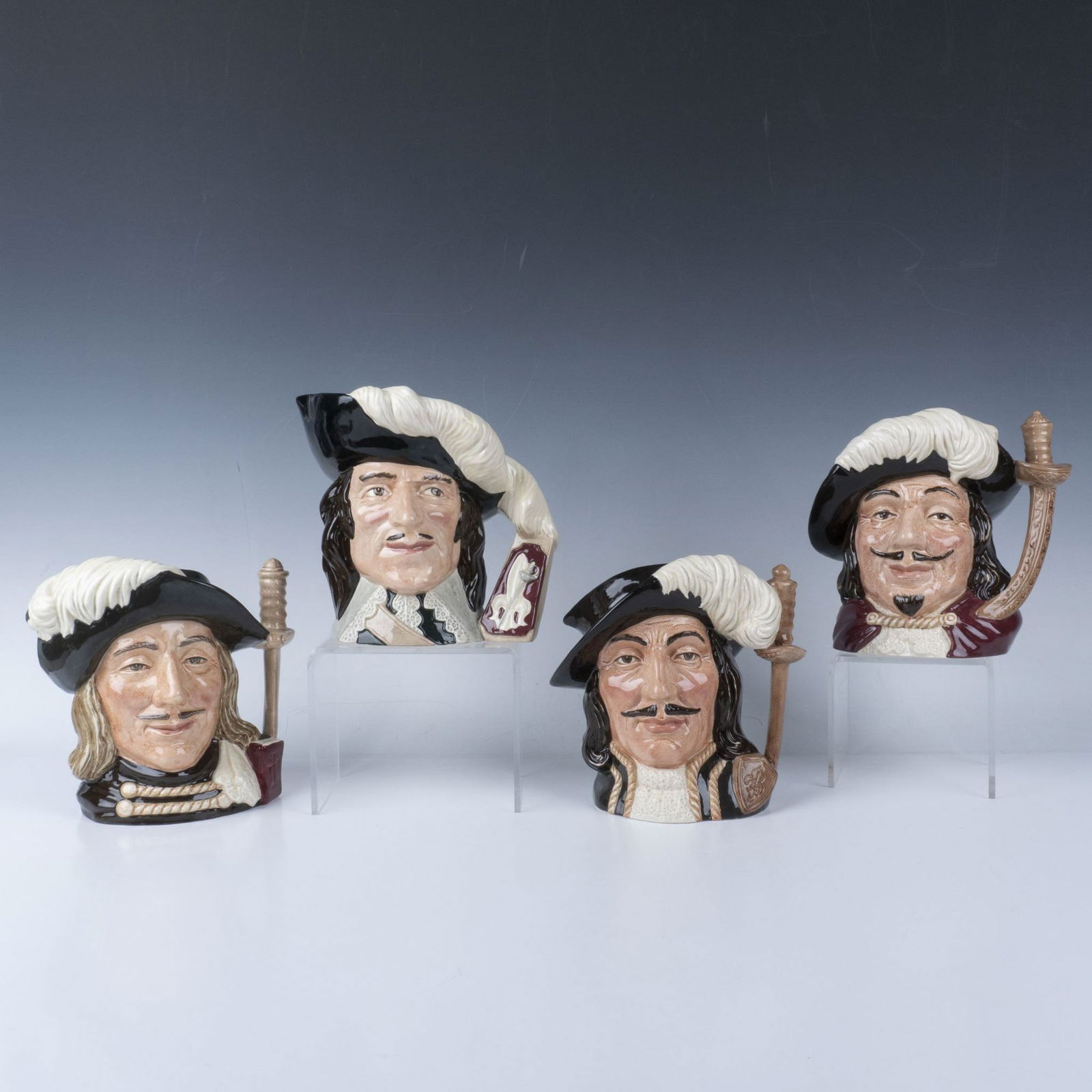 4pc Royal Doulton Large Character Jugs, The Three Musketeers (1 of 9)