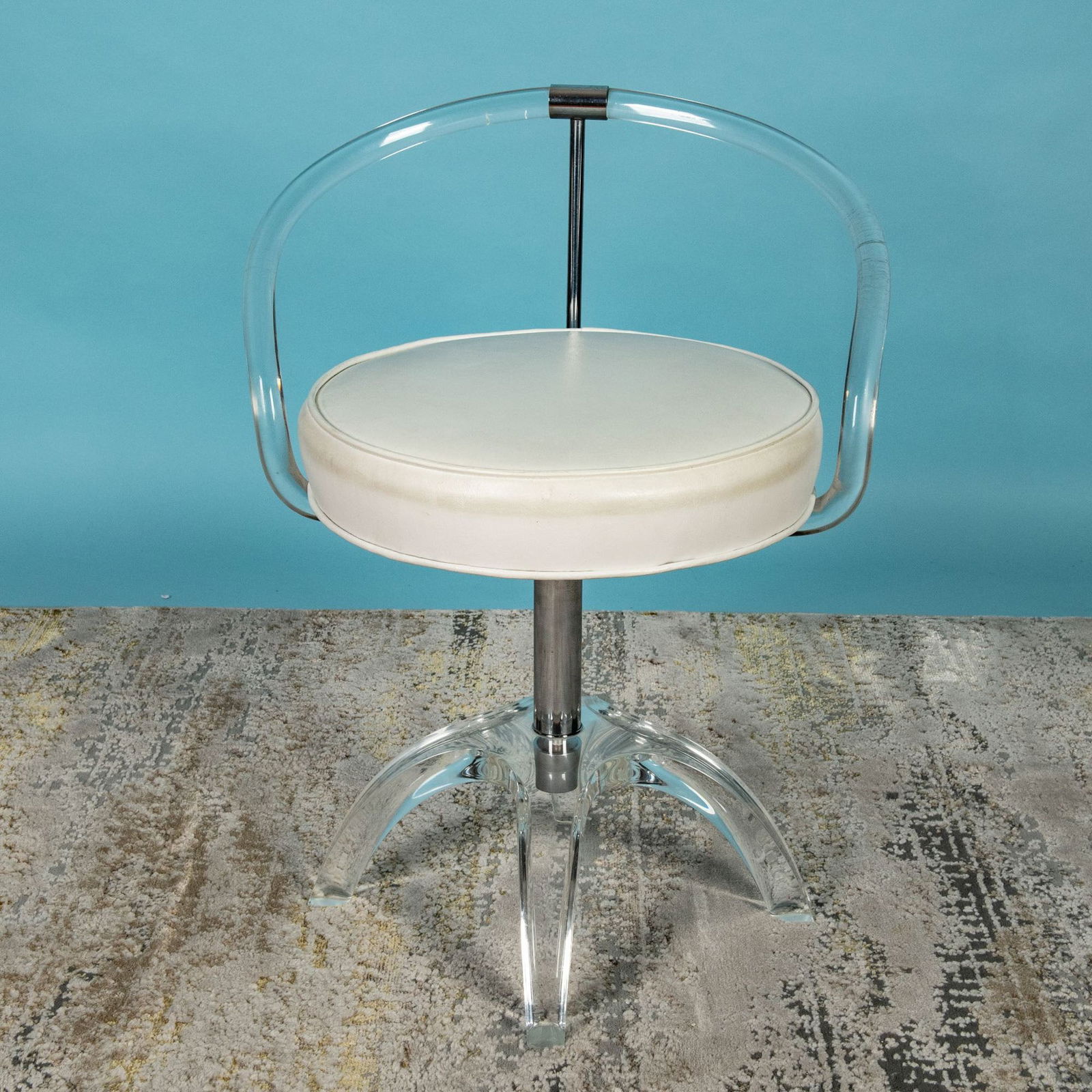 Charles Hollis Jones Original Barbra Streisand Lucite Stool (1 of 7)