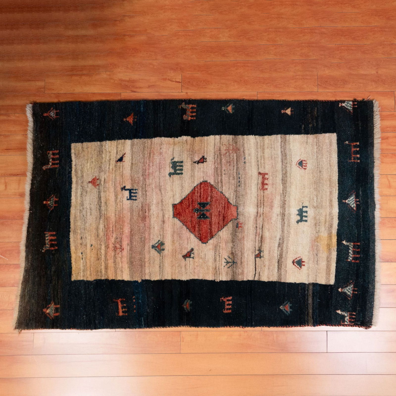 Vintage Gabbeh Style Wool Rug (1 of 9)