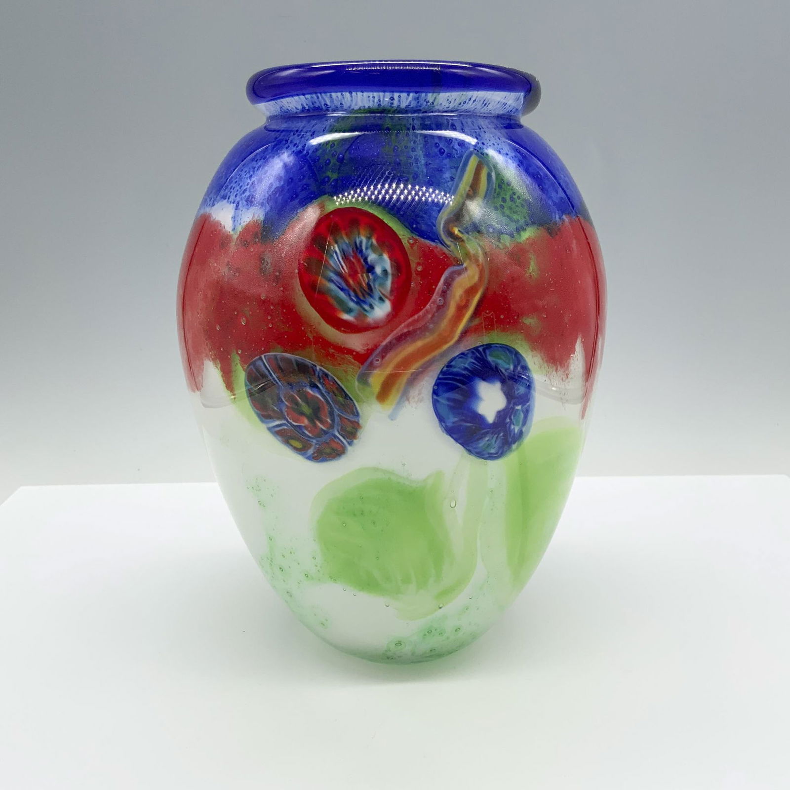 Layered Colorful Art Glass Vase (1 of 3)