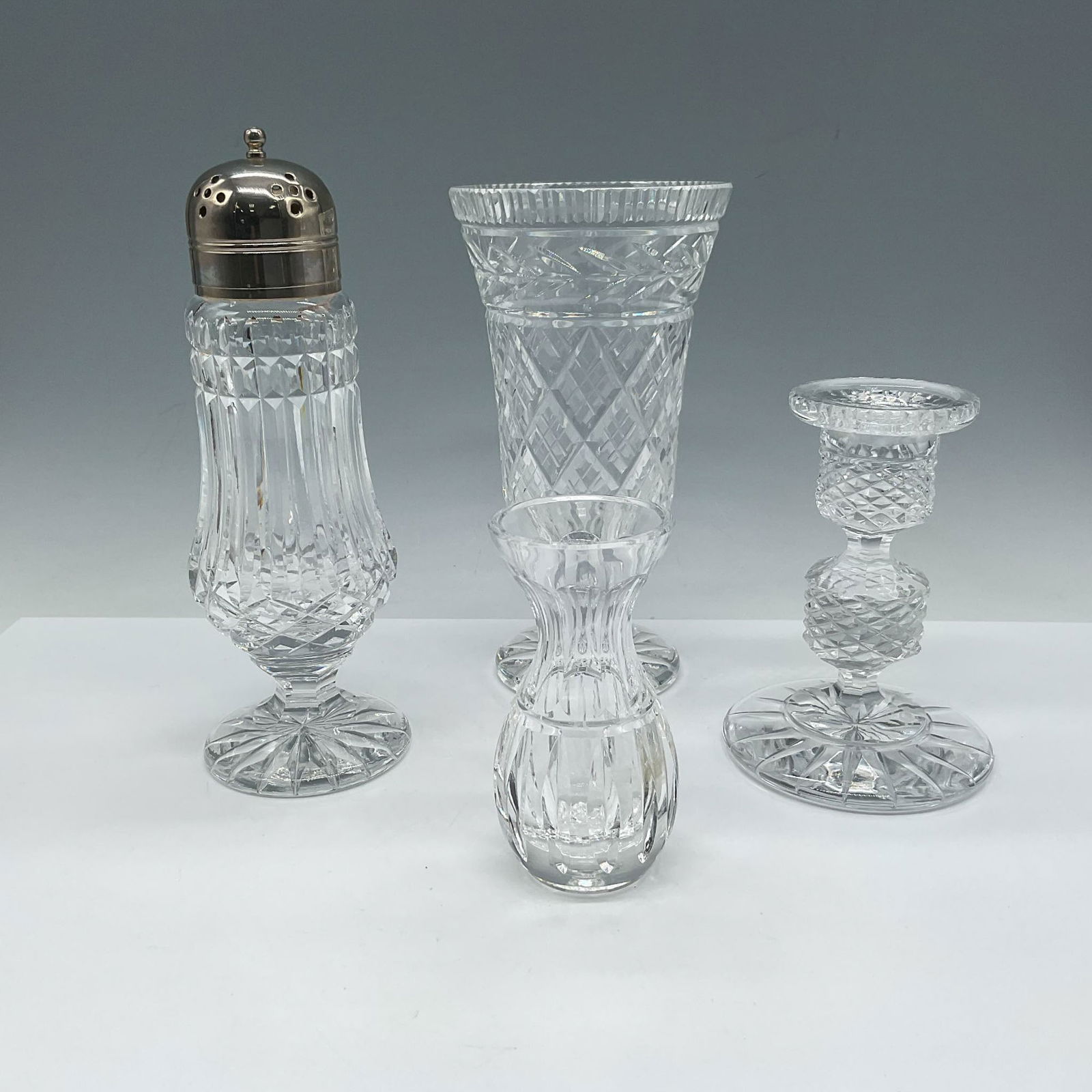 4pc Waterford Crystal Sugar Shaker & Vase + Other Tableware (1 of 3)