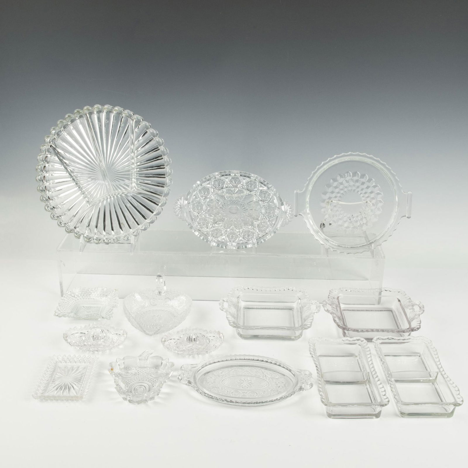 14pc Vintage Mixed Lot Glass Tableware (1 of 5)