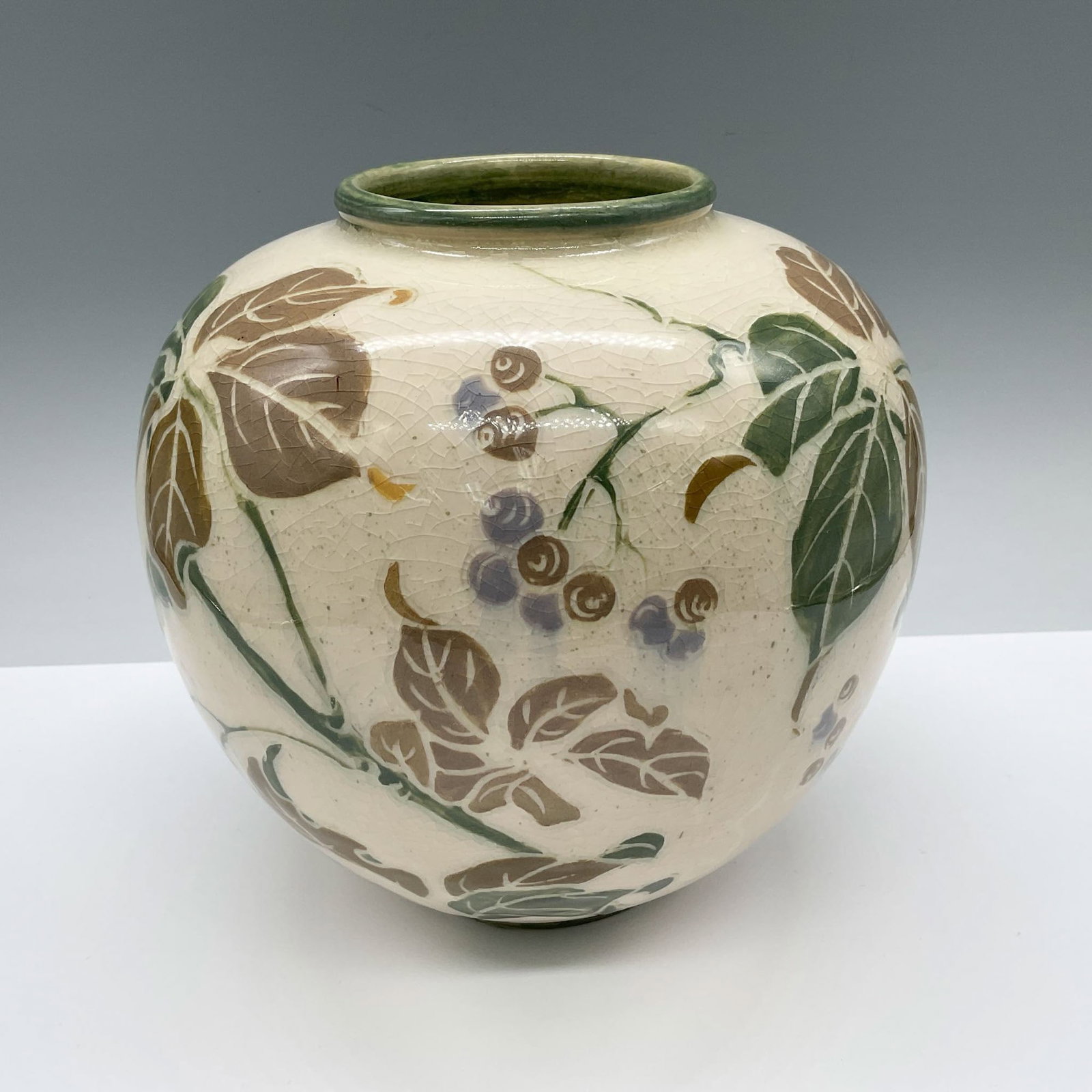 Rookwood Pottery by McDonald Botanical Berry Vase 6204 (1 of 4)