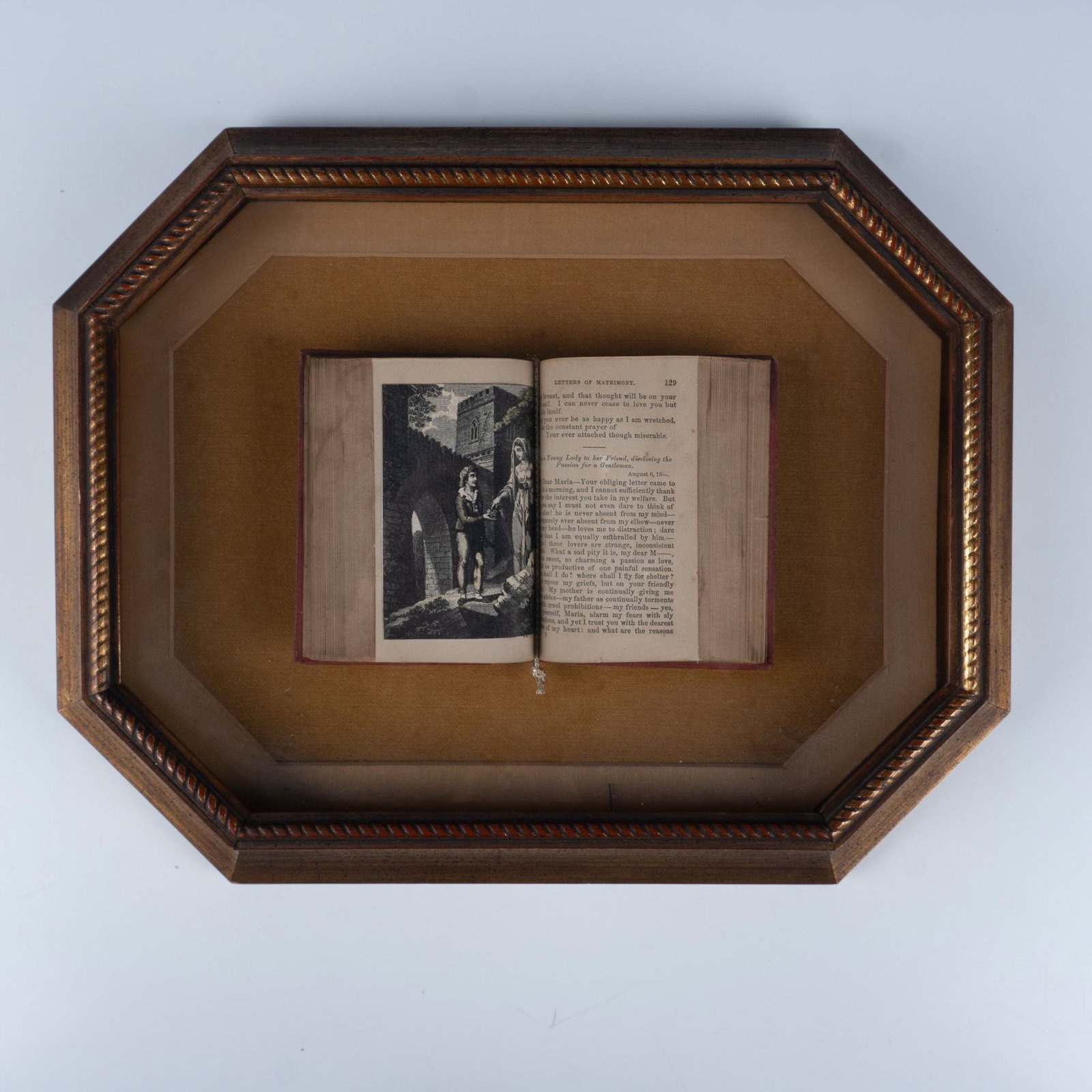 Shadow Box with Encased Book, Letter of Matrimony (1 of 3)