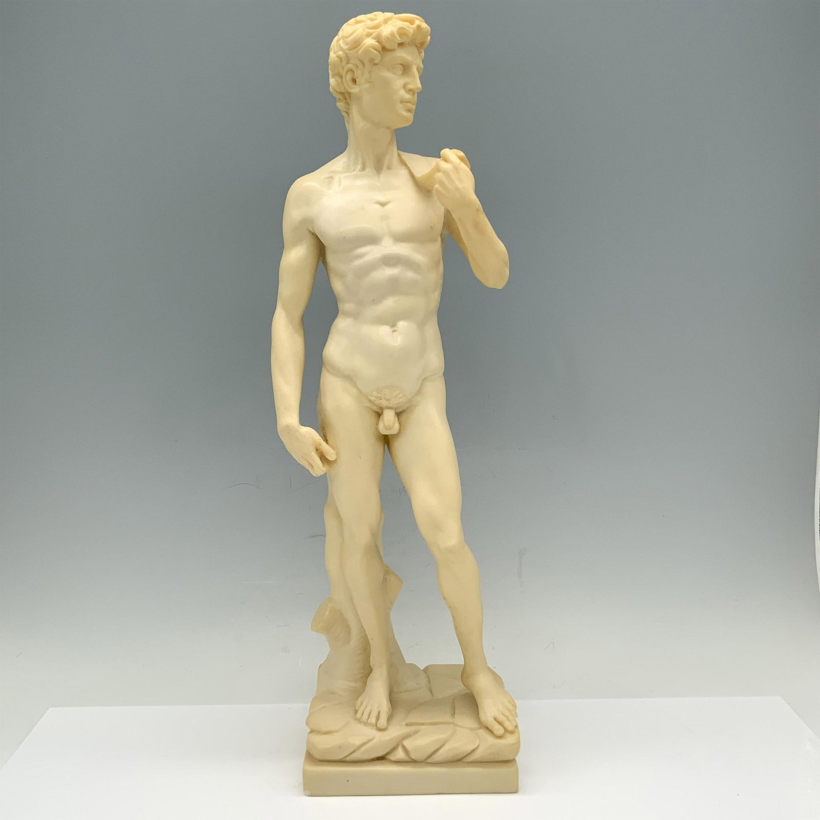 A. Santini Resin Statuette, Michelangelo's David Sculpture (1 of 3)