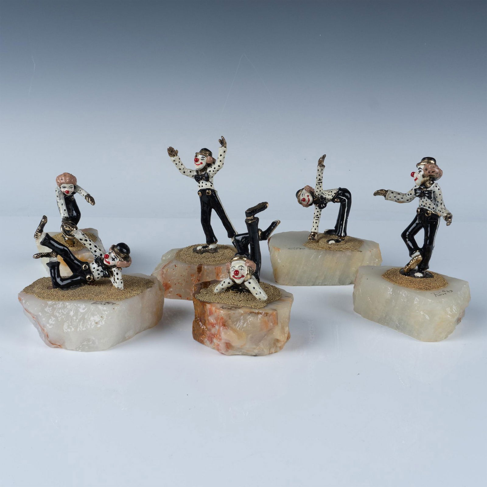6pc Signed Ron Lee Mime Figurines (1 of 7)