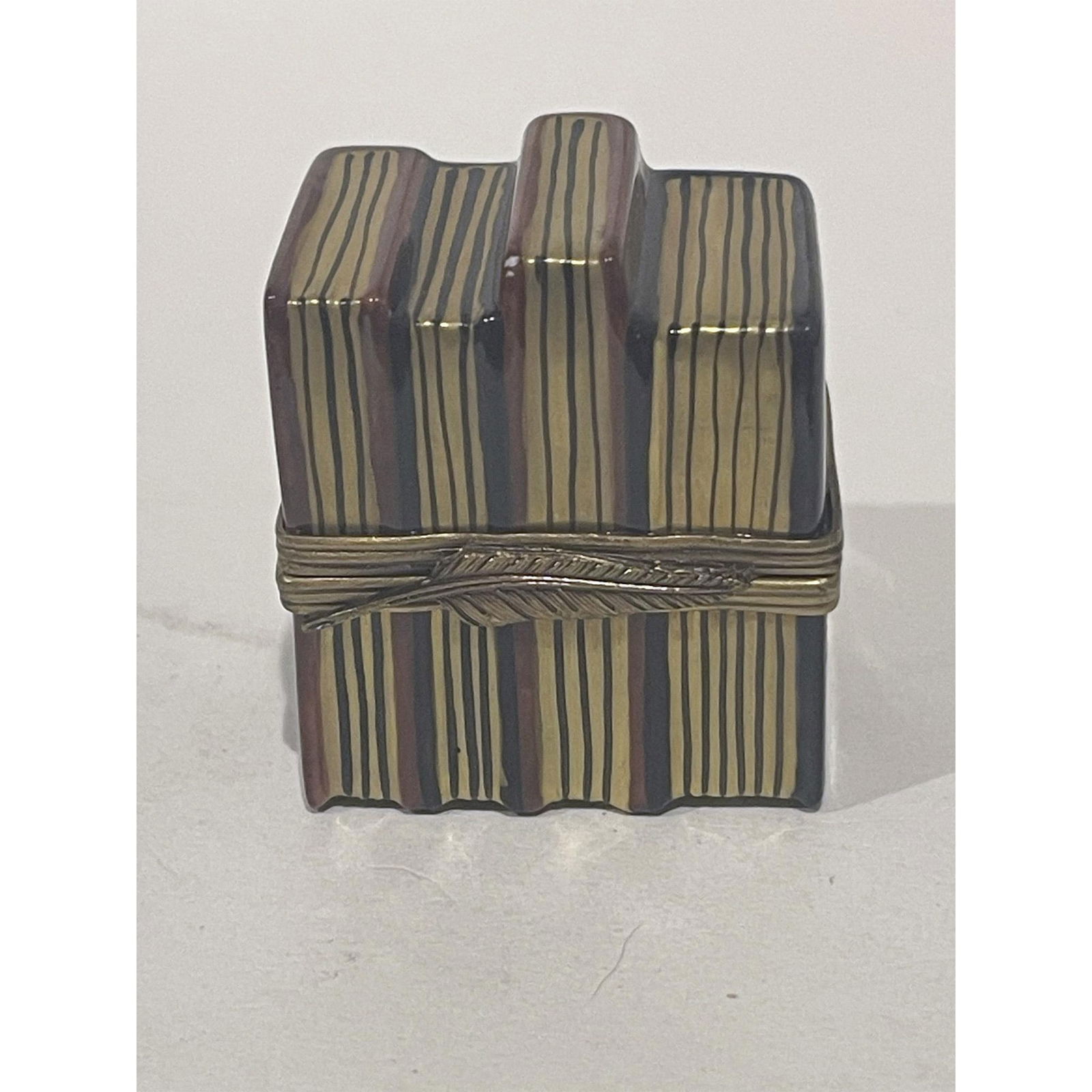 Limoges France Keepsake Box, Law Books on Shelf (1 of 7)