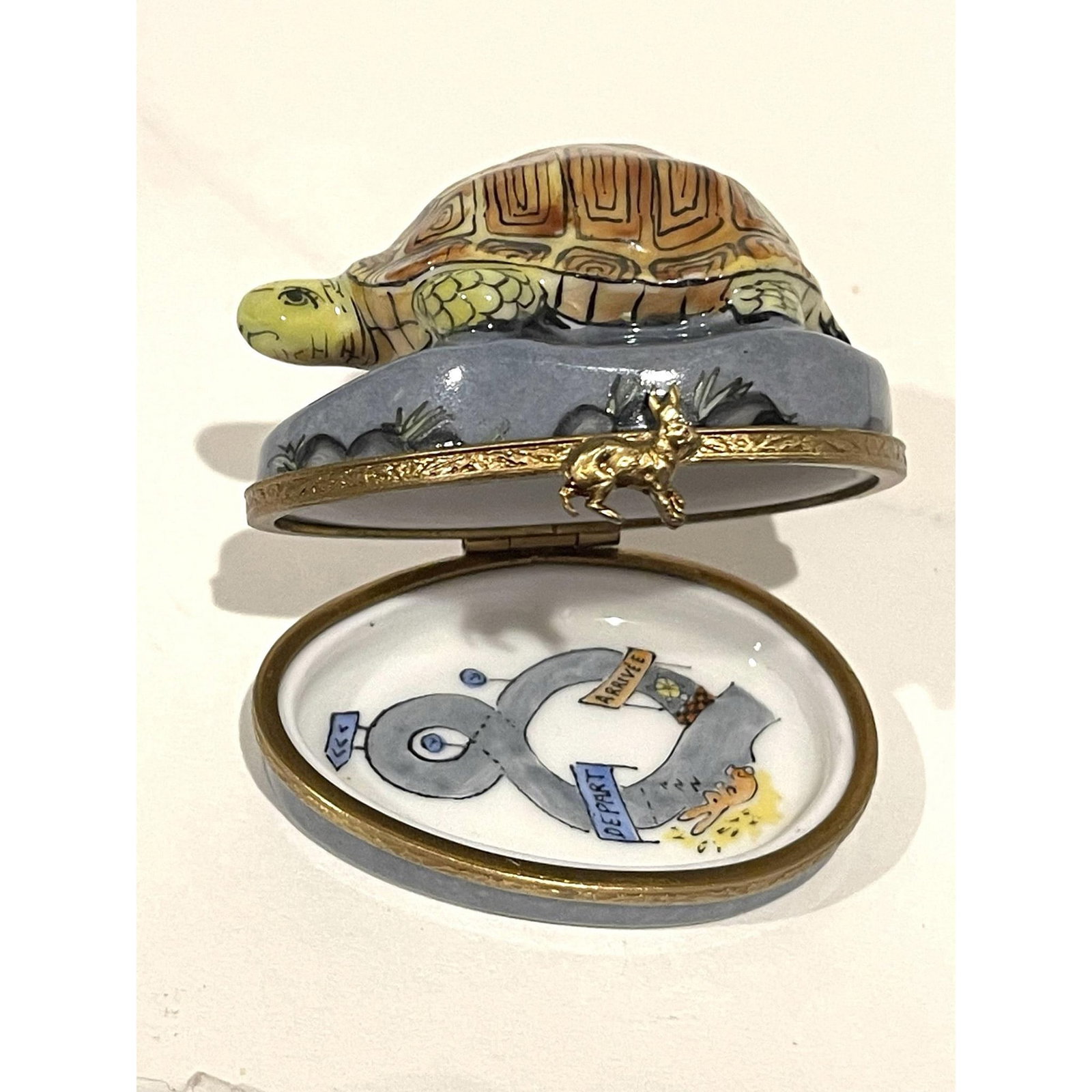 Limoges France Keepsake Box, Sea Ocean Turtle Artist Signed (1 of 4)