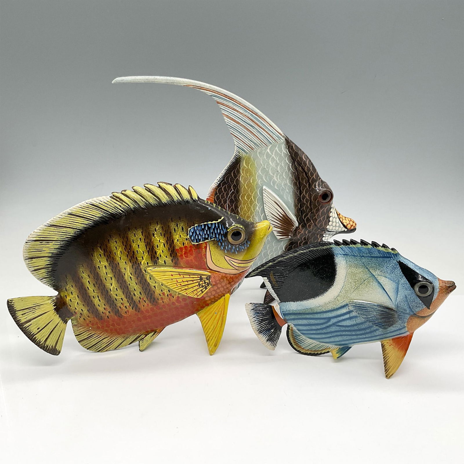 3pc Hand Painted Tropical Fish Decor (1 of 2)
