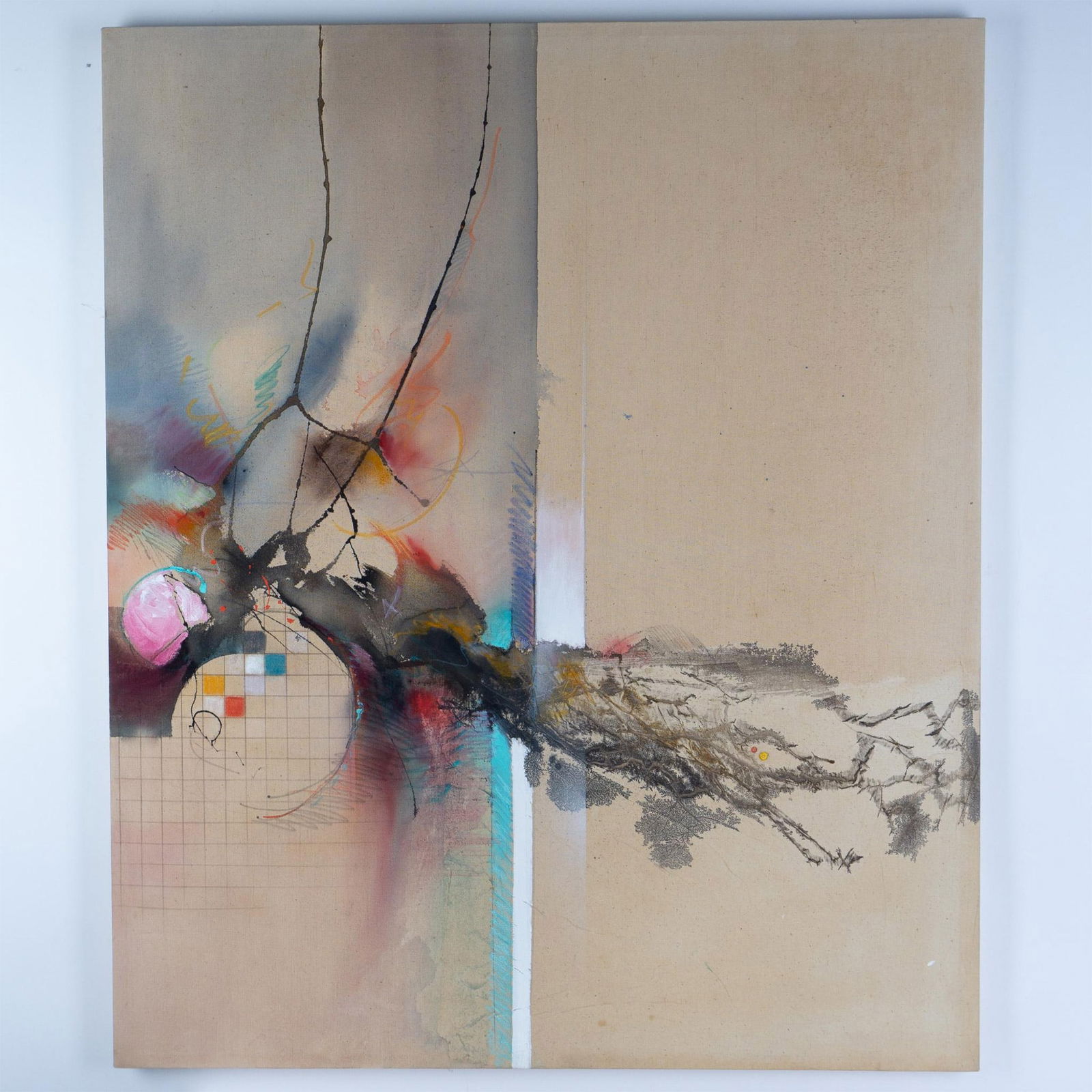 Jonas Gerard, Original Abstract Mixed Media on Canvas Signed (1 of 3)