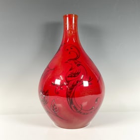 Royal Doulton Prestige Flambe Vase, Guiyang Flower BA85
