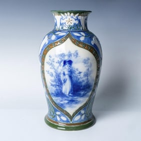 Doulton Burslem Vase, Aesthetic Children, Signed Charles Collis