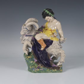 Charles Vyse Chelsea Pottery Figurine, The Boy and Goat