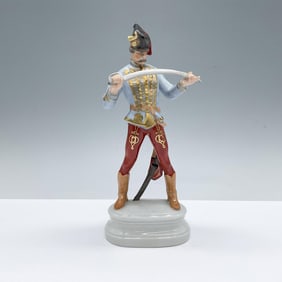 Herend Porcelain Figurine, Hadak Hussar-Natural