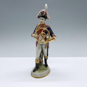 Porcelain Figurine Napoleonic Soldier with French Horn