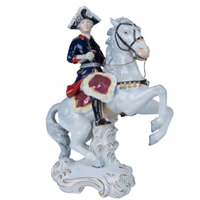 Sitzendorf Germany Porcelain Figurine, Frederick the Great