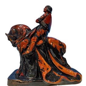 Royal Doulton Flambe Figure, St. George on Horseback