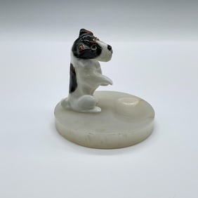 Royal Doulton Porcelain Marble Ashtray, Terrier Puppy HN904